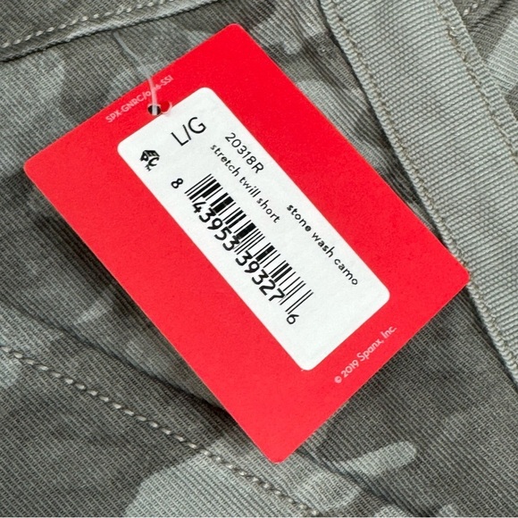 Spanx Stretch Twill Short Stone Wash Camo Pull On Size Large - Picture 5 of 10